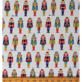 Paintbrush Studio Cotton Nutcrackers Night of the Nutcracker In A Row Fabric Print by Yard D410.08