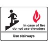 Accuform "in Case of Fire Do Not Use Elevators -