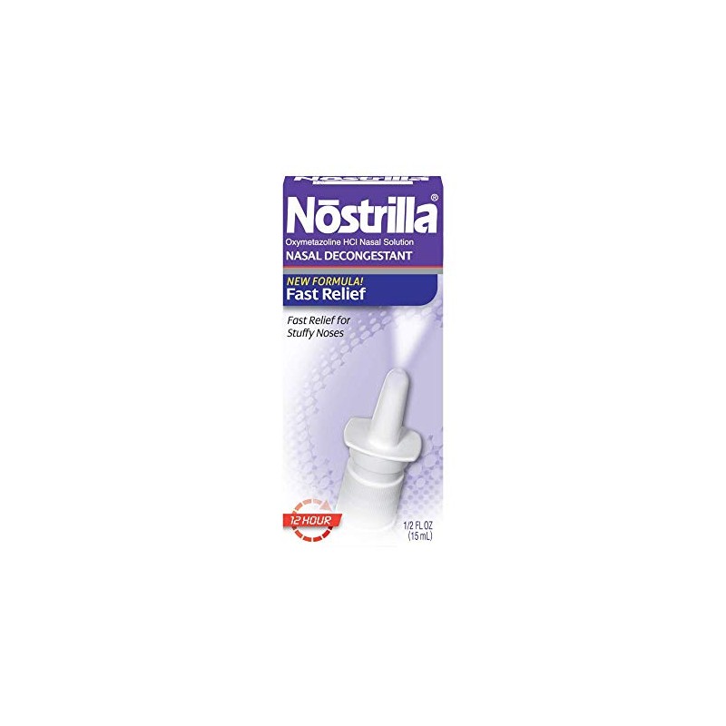 Nostrilla Nasal Decongestant Spray, Stuffy Nose Relief, 0.5 oz (3