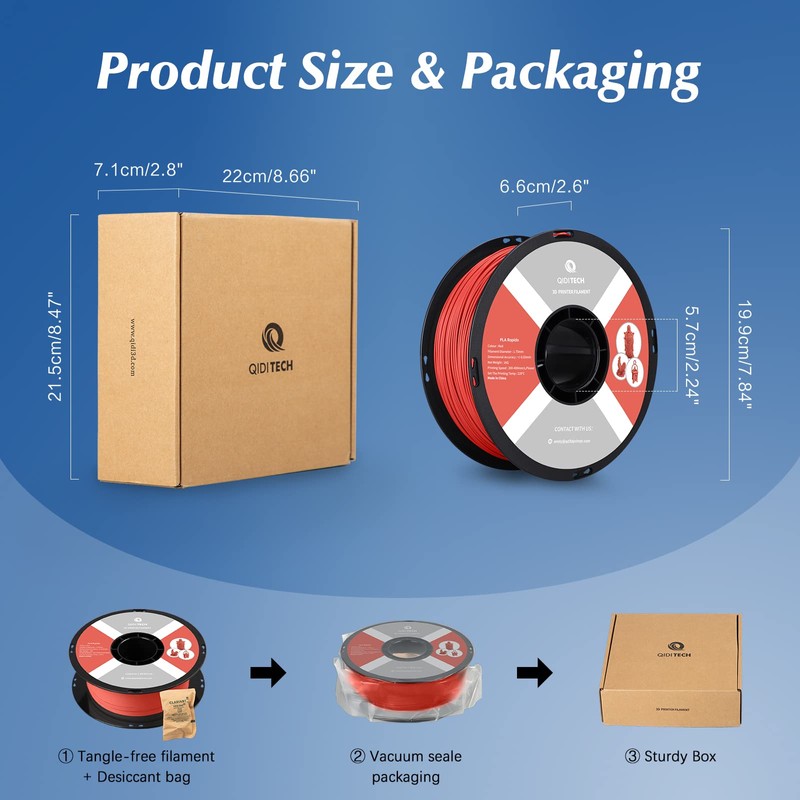 R QIDI TECHNOLOGY PLA Filament 1.75mm, 3D Printer Filament PLA