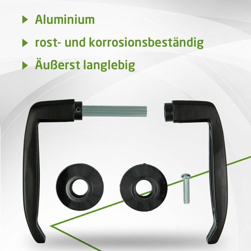 Amig Door Handles Set Without Plate | Aluminium | Dimensions: