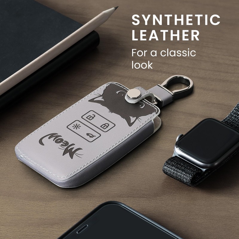 kwmobile Car Key Case Compatible with Renault 4-Button Smartkey Car