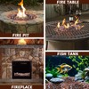 vchin Fire Glass Rocks, Amber Beads for Propane Fire Pit,