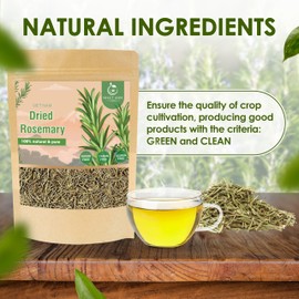 NhatAnhFarm, Dried Rosemary Leaves. 100gr Dried Rosemary Leaves, 100% Natural & Pure, Sugar/Caffeine/Gluten Free. Seasoning For Your Dishes