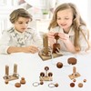 Brain Teaser Puzzle Wooden Threading Rope Loop Puzzle Luban Lock