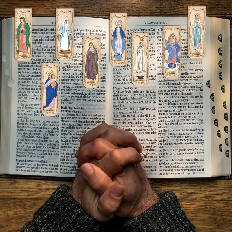 Virgin Mary Christian Bookmarks: 30 Pcs Magnetic Religious Bookmarks, Our
