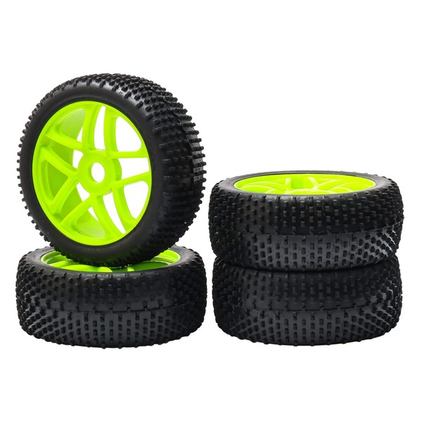 Pxyelec 17mm Wheel Tires, Buggy Rubber Wheel Tyres for 1:8