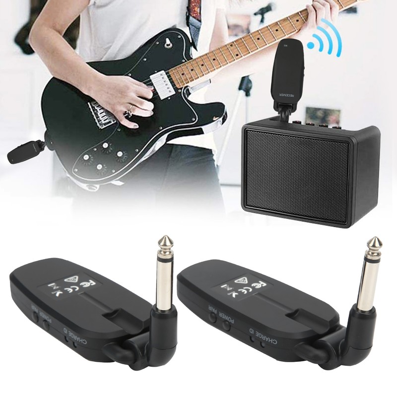 Wireless Guitar System Transmitter Receiver Electronic Bass Pickup Amplifier Accessories