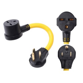 ONETAK NEMA 6-50P to 6-30R ETL Listed 240V 50 Amp 3 Prong Male Plug to 30 Amp 3 Prong Female Outlet Receptacle Generator Welder Dryer Power Cord Adapter