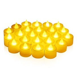 Velas Led, 24PCS Velas Decorativas sin Llama 100% Seguras, Velas Electricas Impermeables Hasta 200 Horas Continuas para Mesa, Boda, Halloween, Decoraciones Navideñas (Blanco Cálido)