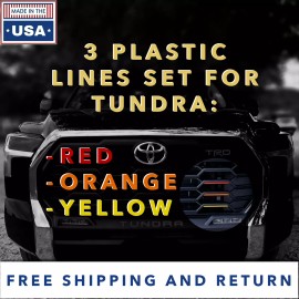 Advanced Trims Tricolor Heritage LINES SET FOR 2022 23 24 2025 Front Emblem TUNDRA Grill Bumper