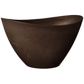 PSW Pot Collection Curved Planter Pot for Indoor and Outdoor Plants and Gardens, 16-inch, Chocolate