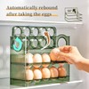 AIMALL 30-Egg Storage Box, Three-Layer Automatic Rebound Egg Holder with