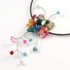 Avalaya Multicoloured Shell Flower with Multi Faux Pearl Bead Flex