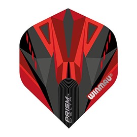 WINMAU Prism Delta Black & Red Extra Thick Dart Flights - 1 Set per Pack (3 Flights Total)