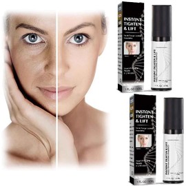2 Piezas Crema De Estiramiento Facial InstantáNeo,SéRum Reafirmante Para El Cuello Los Ojos,Tensor Facial,Sueros Faciales Rellenadores,Reduce Los Poros,Bombea LíNeas Finas,Reduce El Aceite Skincare
