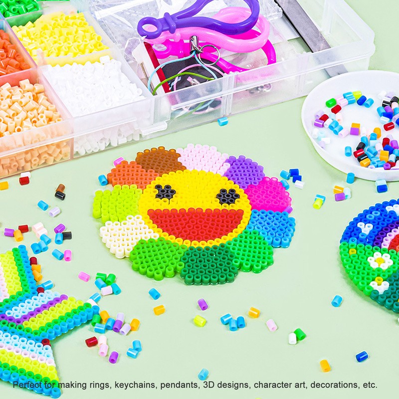 Kids Fuse Beads Kit 2.6mm 12 Colors Quadrate Heart Hexagonal