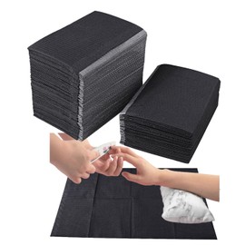 S.fields.inc Nail Paper Sheets Disposable Nail Mats Dentist Dental Paper Aprons Pulp 50pcs Black