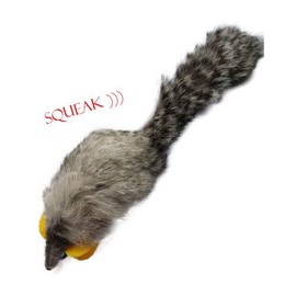 Kats'N Us Rabbit Fur Mouse Cat Toy with Squeak Sound