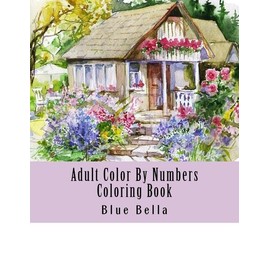 Adult Color By Numbers Coloring Book: Easy Large Print Mega Jumbo Coloring ...
