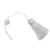 Happy Secret Doctoral tam Tassel Graduation Bullion Tassel Silver
