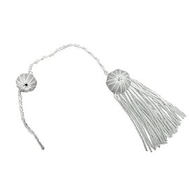 Happy Secret Doctoral tam Tassel Graduation Bullion Tassel Silver