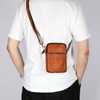 NICE SELECTION Genuine Leather Mini Shoulder Bag, Men's, Smartphone Pouch,