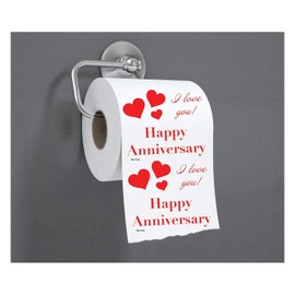 Toilet Paper Rolls-1 ROLL Happy Anniversary-I Love You-Funny Joke Gag Gift