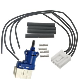 Olivia&Oliver Interruptor de luz de freno de 4 pines para Land Rover LR3 LR4 Ford Falcon BA BF FG FGX Territory SX SY SZ Jaguar XF XJ XK 7E5Z13480A / 6E5Z13480A (interruptor de luz de freno y conector de coleta)