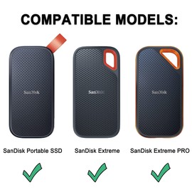 Lacdo Hard Case for SanDisk Extreme/SanDisk Extreme PRO/SanDisk Portable SSD External Solid State Drive 500GB 1TB 2TB 4TB Card SD Card Organizer Shockproof EVA Protective Storage Travel Bag,Orange
