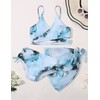 URMAGIC Girl's 3 Piece Bikini Swimsuits Printed Bathing Suit Adjustable