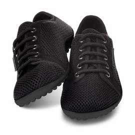 L E G U A N O Active Extra Breathable Men's and Women's All-Round Barefoot Shoe/Trainers Made of Lightweight Mesh Material, black