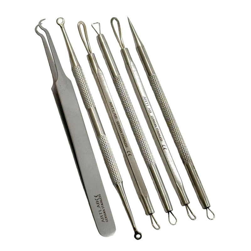 6 Piece Blackhead Remover Tool Kit - Pimple Popper Comedone