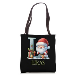 Christmas Letters Lukas Winter Letter Boys Name Tote Bag