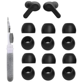 Vykyntow Replacement Earbud Tips Compatible with JBL Endurance Peak 3/Vibe Beam/Tune 310C/Endurance Race/Vibe Buds, Silicone Ear Tips, Fits in Case, M Size 6 Pairs, with 3-in-1 Cleaner Kit