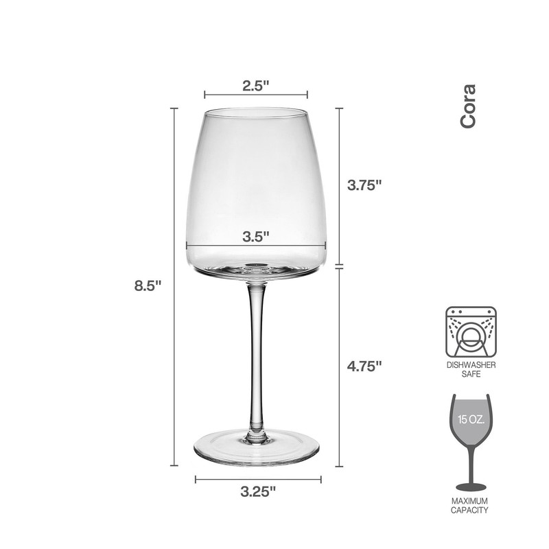 Mikasa Cora Set Of 4 Red Wine Glasses