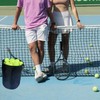 Portable Tennis Ball Storage Bag, Big Pickleball Basket with Shoulder
