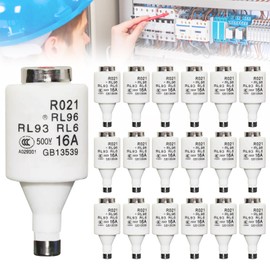 16A Safety Fuse, Pack of 20 Melting Inserts, DLL Low Voltage Fuse, Fuses 500V