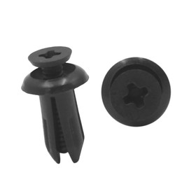 A ABSOPRO Pack of 20 Rivets Mounting Clip 5 mm Plastic Black Replacement