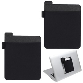 NOELAMOUR 2 Pcs Laptop Back Pocket Seal Sleeve Case Pouch PC Tablet Storage (Black)
