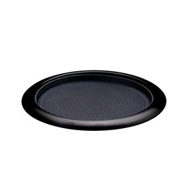 Service Ideas TR119RIBX Tray with Removable Insert, 9" Round, Stainless Steel, Black Onyx