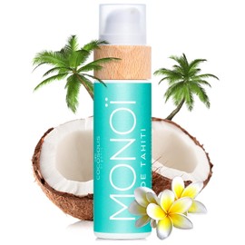 COCOSOLIS- MONOI Tanning Accelerator XL Aceite bronceador orgánico con vitamina E y aceite de Monoï de Tahití para un bronceado rápido