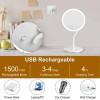 5X Magnifying LED Lighted Portable Makeup Mirror Rechargeable Touch Sensor