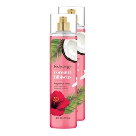 Coconut Hibiscus Body Mist - For A Splash Of Fragrance And Energy, Spritz Lightly On Wrists, Neck And Shoulders, This Product Is Paraben & Phthalate Free, Pack Of 2 X 8 Fl Oz