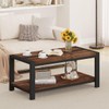 BON AUGURE Coffee Table for Living Room, Industrial Wood and