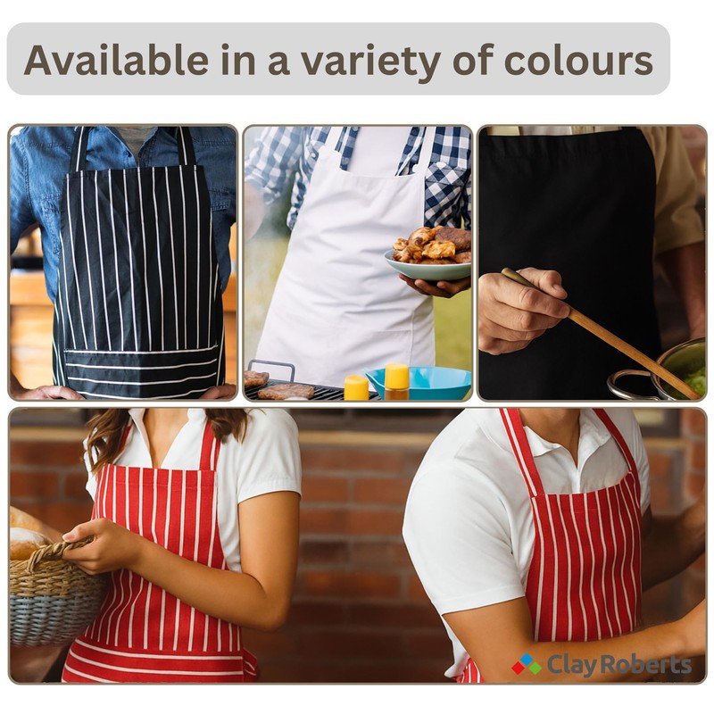 Clay Roberts Chefs Apron, Black, Cooking and Baking Apron for