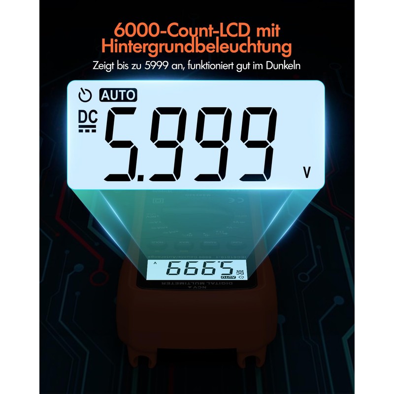 Crenova MS8233D Digital Multimeter Voltage Tester, Current Meter, Voltmeter, Meter