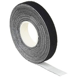 Trusco MKH1030BK Magic Band Fastening Tape, Black, 0.4 inches (10 mm) x 10 ft. (3 m), 1 mm Thick
