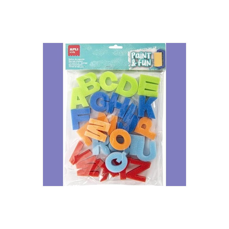 APLI Kids Stamps and Paint Sponge Stamps - ABC Unica