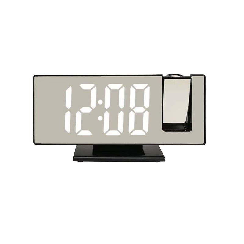 Projection Alarm Clock Large Screen ABS Mirror Surface LED Based